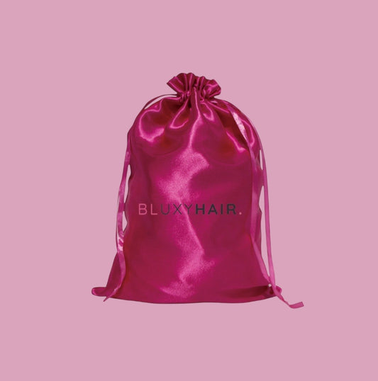 Bolsa satinada rosa